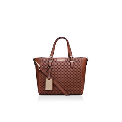 Brown 'Danna cutout tote' handbag with shoulder straps